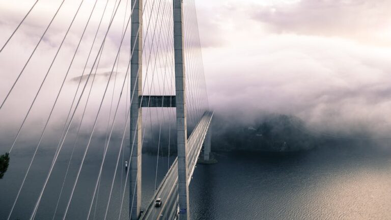 Gray Bridge Above Water