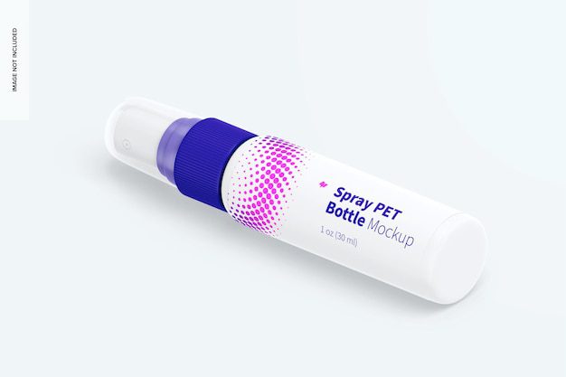 originalmockup from Freepik: 1 oz spray pet bottle mockup, isometric view dropped