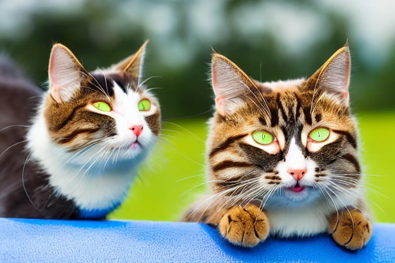 A happy cat enjoying a good workout.