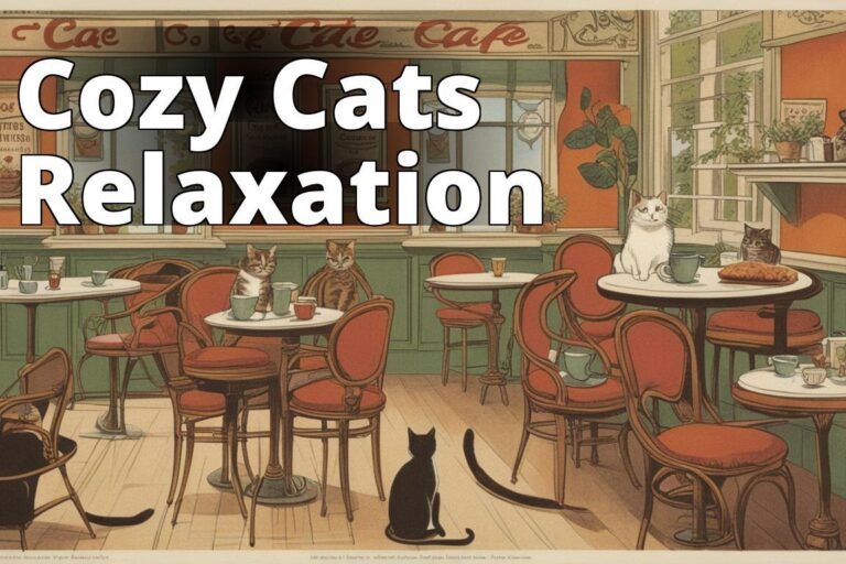 The featured image should contain a cozy café interior with cats lounging around